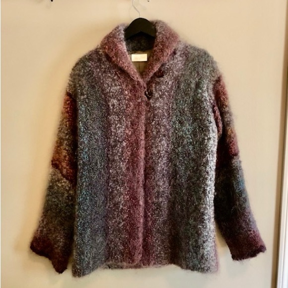 Vintage coat by fiber artist/designer Susan Neal. Fully lined, pockets. Alpaca - Picture 1 of 6